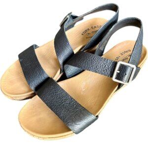 Kork-Ease Black and Tan Sandals